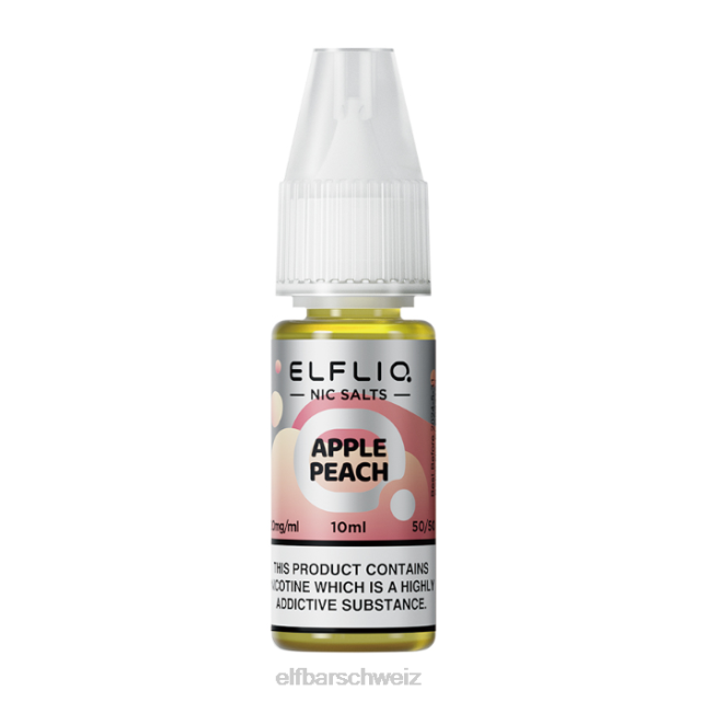 Elfbar Elfliq Apfel-Pfirsich-Nic-Salze – 10 ml – 10 mg/ml 844PZ219