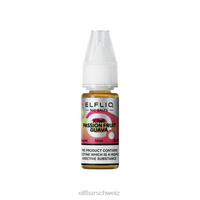 Elfbar Elfliq Kiwi-Passionsfrucht-Guava-Nic-Salze – 10 ml – 10 mg/ml 844PZ209