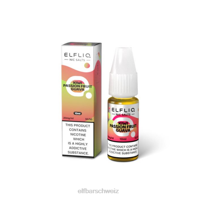 Elfbar Elfliq Kiwi-Passionsfrucht-Guava-Nic-Salze – 10 ml – 20 mg/ml 844PZ210