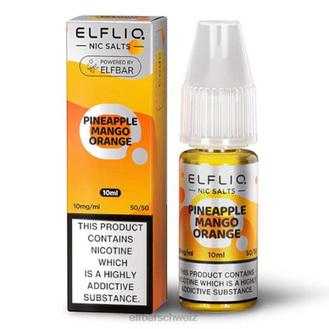 Elfbar Elfliq Nic Salts – Ananas-Mango-Orange – 10 ml – 10 mg/ml 844PZ173