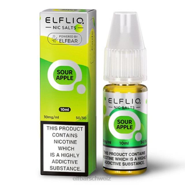 Elfbar Elfliq Nic Salts – saurer Apfel – 10 ml – 10 mg/ml 844PZ169