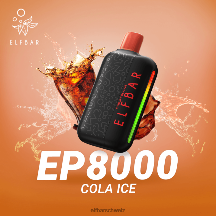 Einweg-Vapor neue ep8000 Puffs Cola-Eis ELFBAR 8T2RT63