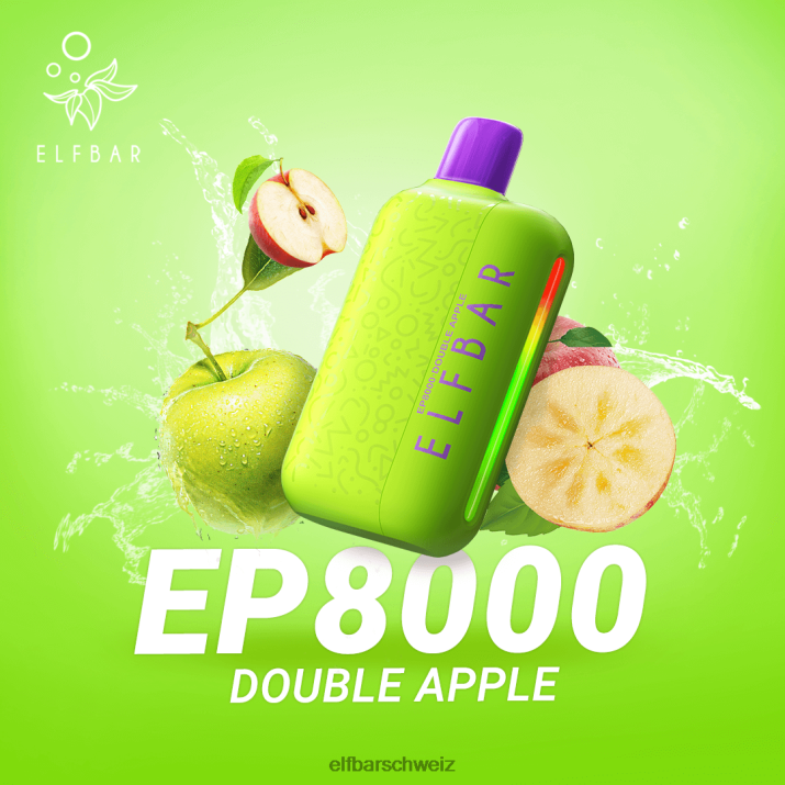 Einweg-Vapor neue ep8000 Puffs Doppelapfel ELFBAR 8T2RT72