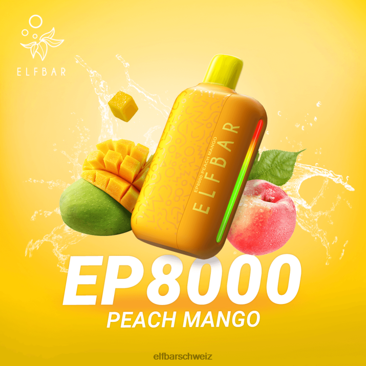 Einweg-Vapor neue ep8000 Puffs Pfirsich-Mango ELFBAR 8T2RT74