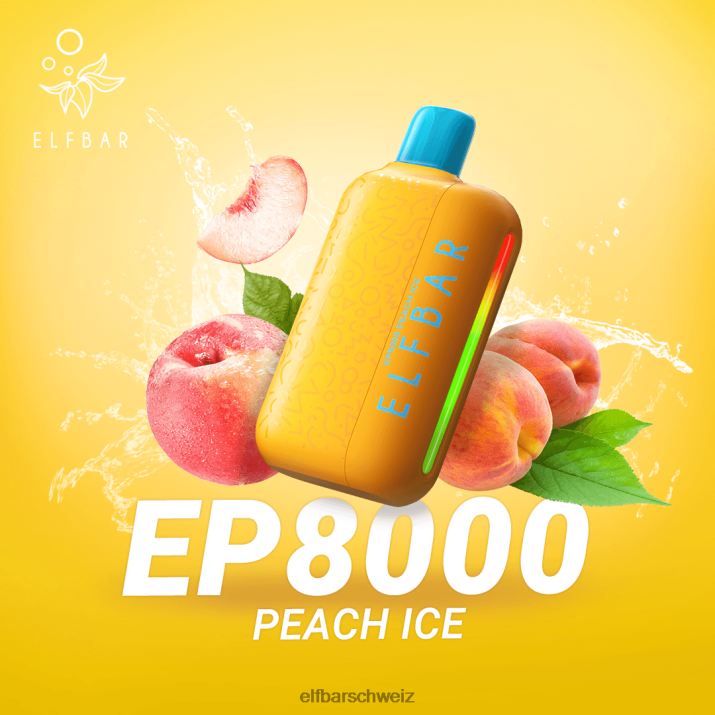 Einweg-Vapor neue ep8000 Puffs Pfirsicheis ELFBAR 8T2RT69