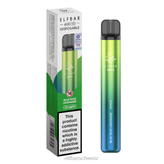 Elfbar 600v2 Einweg-Vaporizer – 20 mg 844PZ13 Blue Razz Limonade