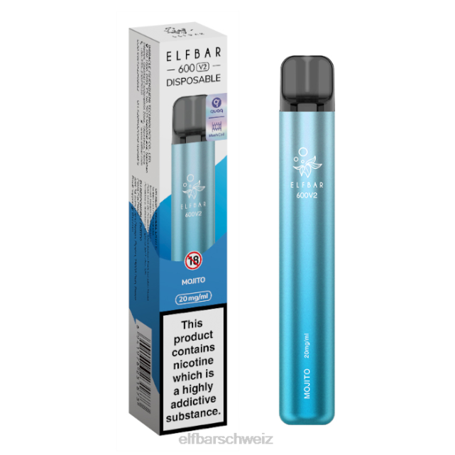 Elfbar 600v2 Einweg-Vaporizer – 20 mg 844PZ17 Mojito