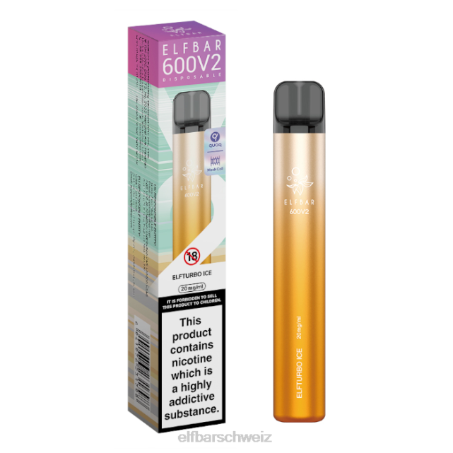 Elfbar 600v2 Einweg-Vaporizer – 20 mg 844PZ28 Elfurbo-Eis