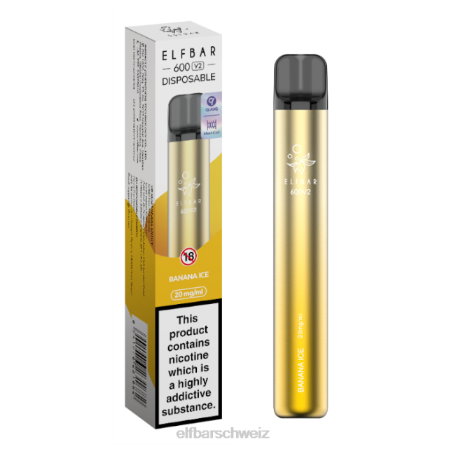 Elfbar 600v2 Einweg-Vaporizer – 20 mg 844PZ9 Bananeneis