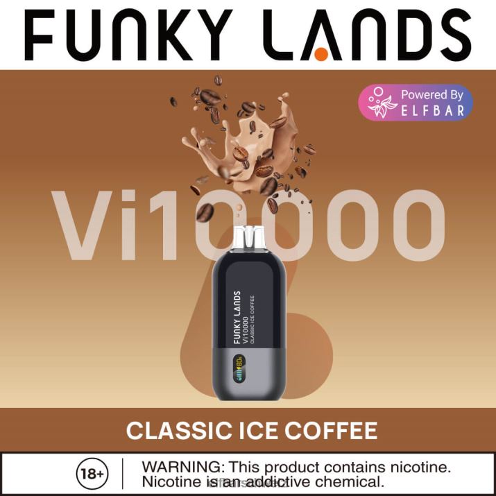 Funky Lands Best Flavour Einweg-Vape VI10000 Iced-Serie Blaubeereis ELFBAR 8T2RT151