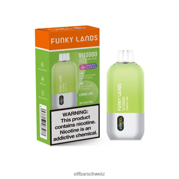 Funky Lands Best Flavour Einweg-Vape VI10000 Iced-Serie Cranberry-Trauben-Duo-Eis ELFBAR 8T2RT156