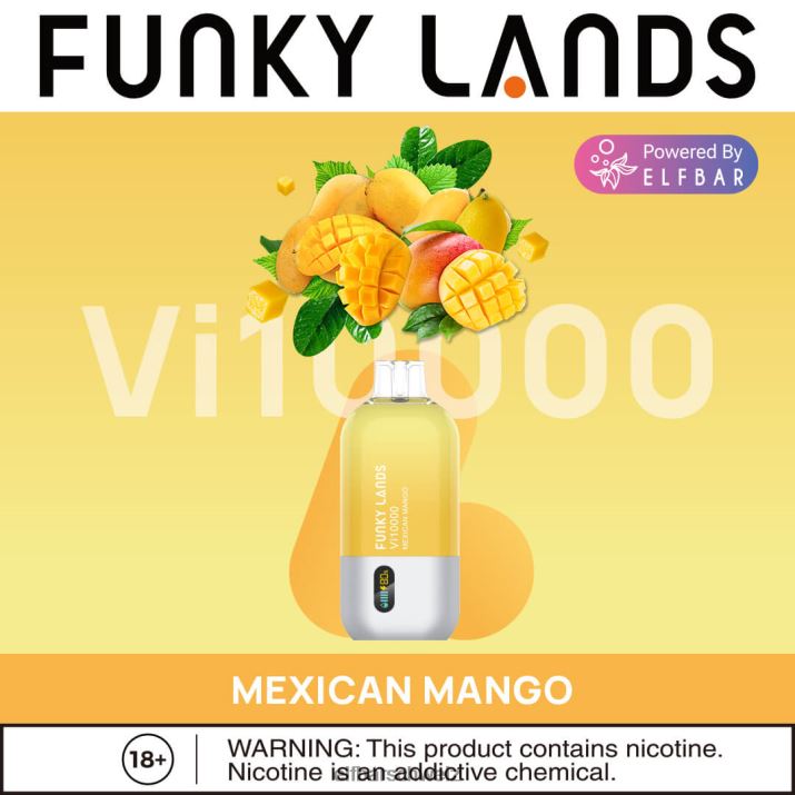 Funky Lands Einweg-Vape VI10000 Züge mexikanische Mango ELFBAR 8T2RT166