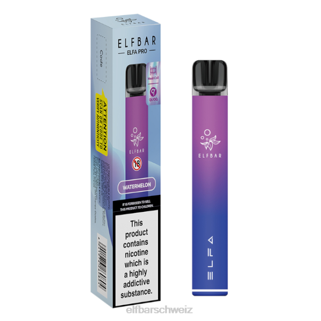 Elfbar Elfa Pro Pod Kit – wiederaufladbar 844PZ67 Aurora Purple + vorgefüllte Wassermelonenkapsel