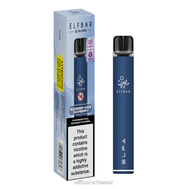 Elfbar Elfa Pro Pod Kit – wiederaufladbar 844PZ69 Marineblau + Blaubeer-Sauer vorgefüllte Schote