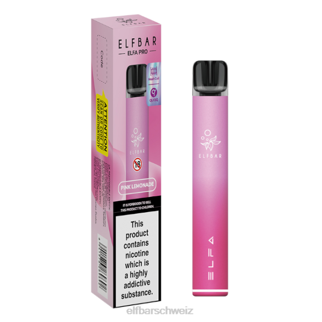 Elfbar Elfa Pro Pod Kit – wiederaufladbar 844PZ72 Pink + Pink Limonade vorgefüllte Schote