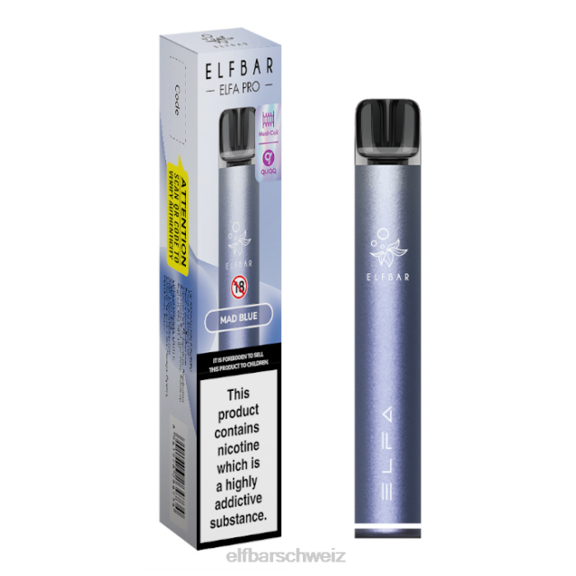 Elfbar Elfa Pro Pod Kit – wiederaufladbar 844PZ74 Twilight Purple + Mad Blue vorgefüllte Kapsel