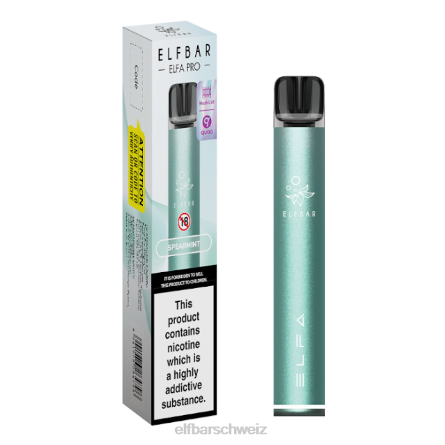 Elfbar Elfa Pro Pod Kit – wiederaufladbar 844PZ77 Twilight Cyan + Spearmint vorgefüllte Schote