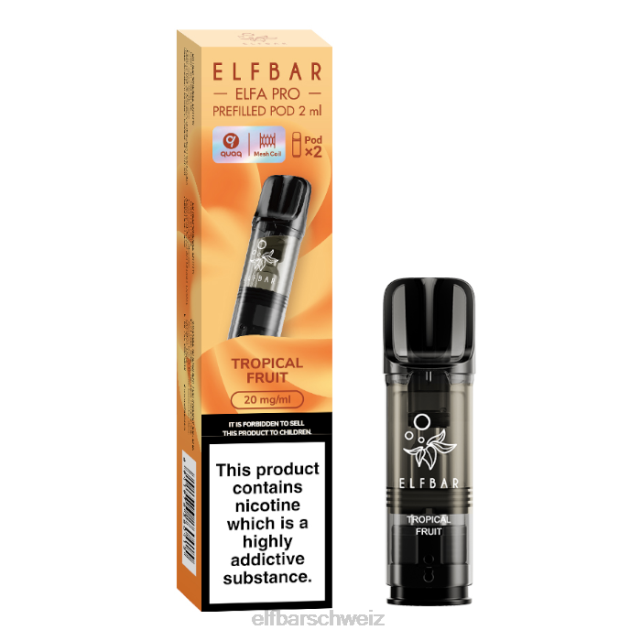 Elfbar Elfa Pro vorgefüllte Kapseln – 20 mg – 2 Stück 844PZ88 Tropische Frucht