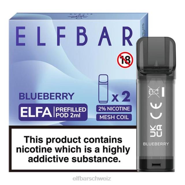 Elfbar Elfa vorgefüllte Kapsel – 2 ml – 20 mg (2 Packungen) 844PZ105 Banane