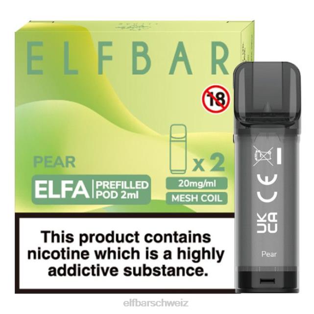 Elfbar Elfa vorgefüllte Kapsel – 2 ml – 20 mg (2 Packungen) 844PZ123 Birne