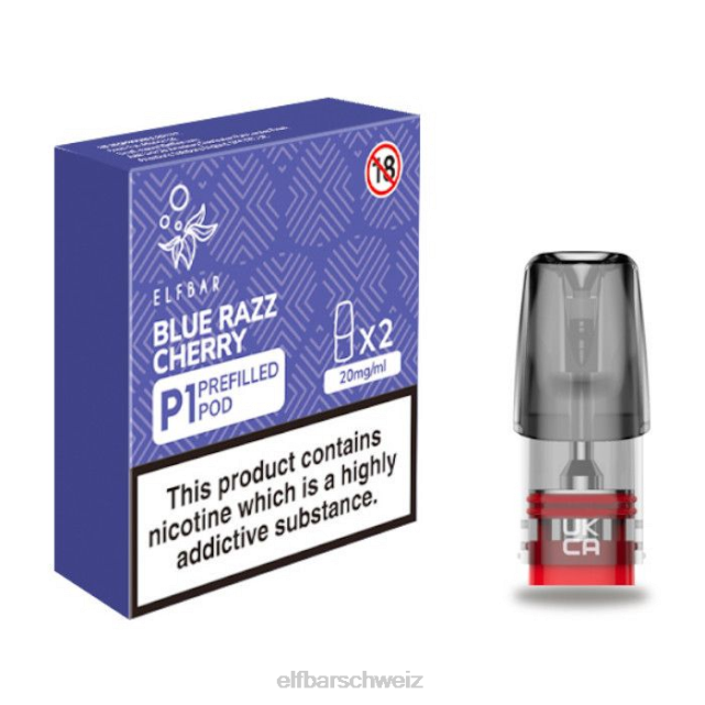 Elfbar Mate 500 P1 vorgefüllte Kapseln – 20 mg (2 Packungen) Blue Razz Cherry 844PZ165