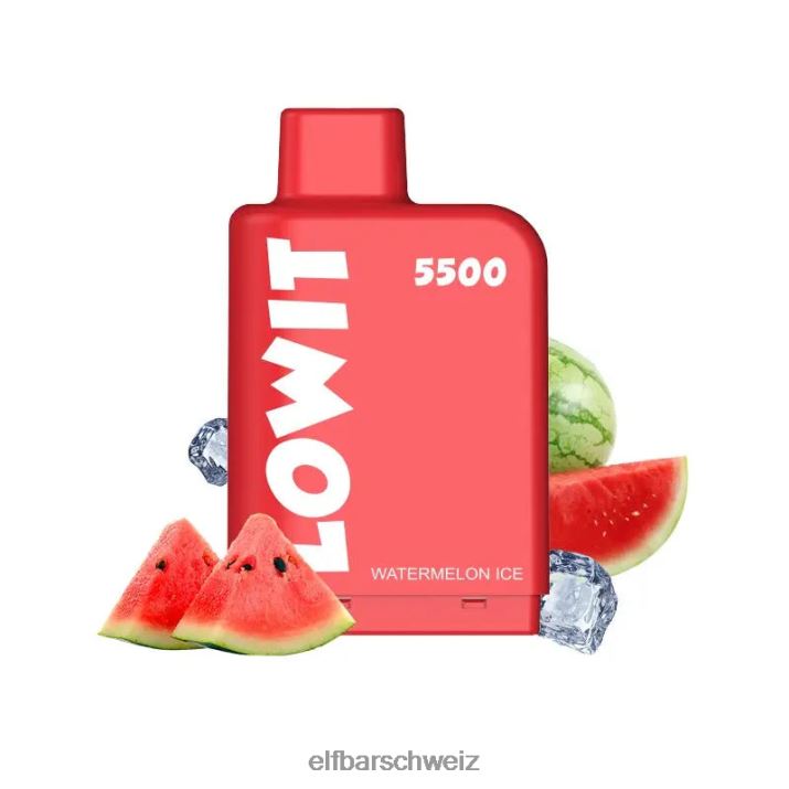 vorgefüllte Kapsel Lowit 5500 Züge 2% Nic Wassermeloneneis ELFBAR 8T2RT145